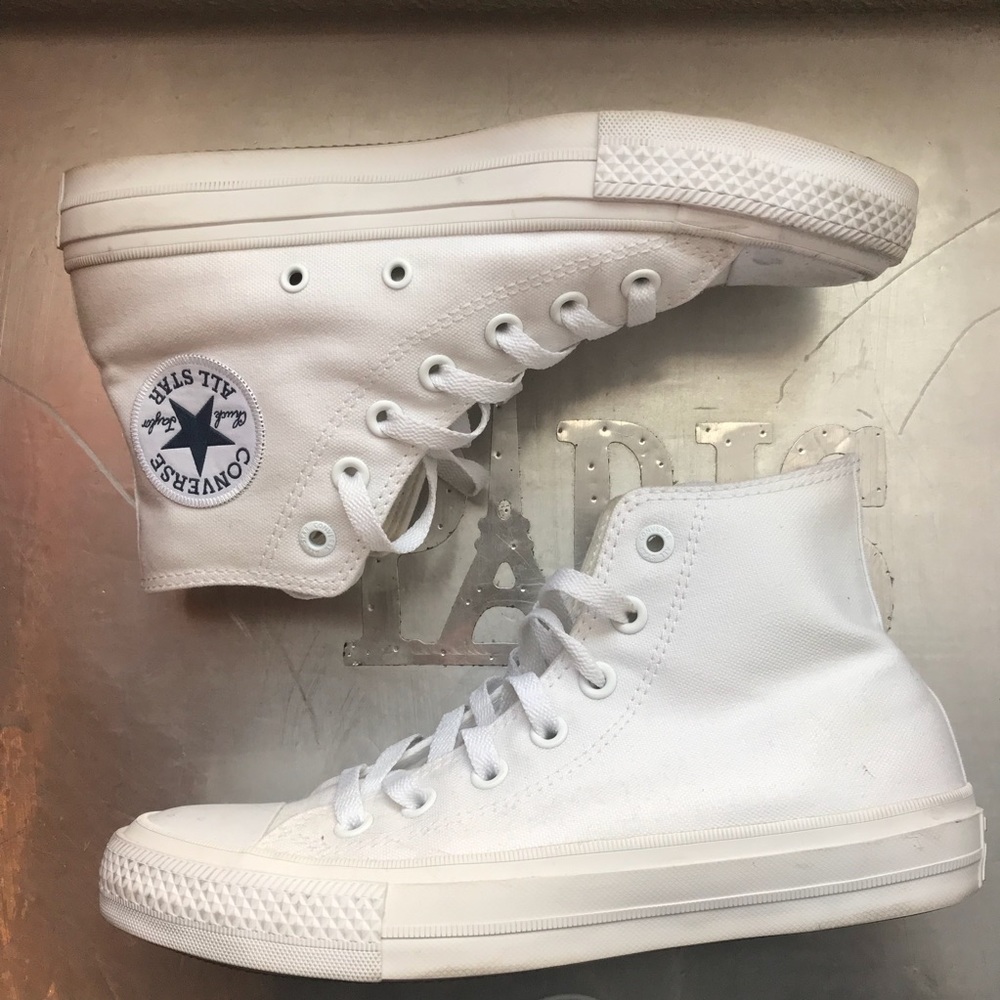 All White Canvas Converse